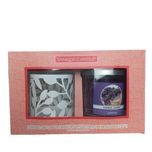Retired Yankee Candle 7 Oz Lavender Tumbler Candle With Metal Sleeve NEW in  box
